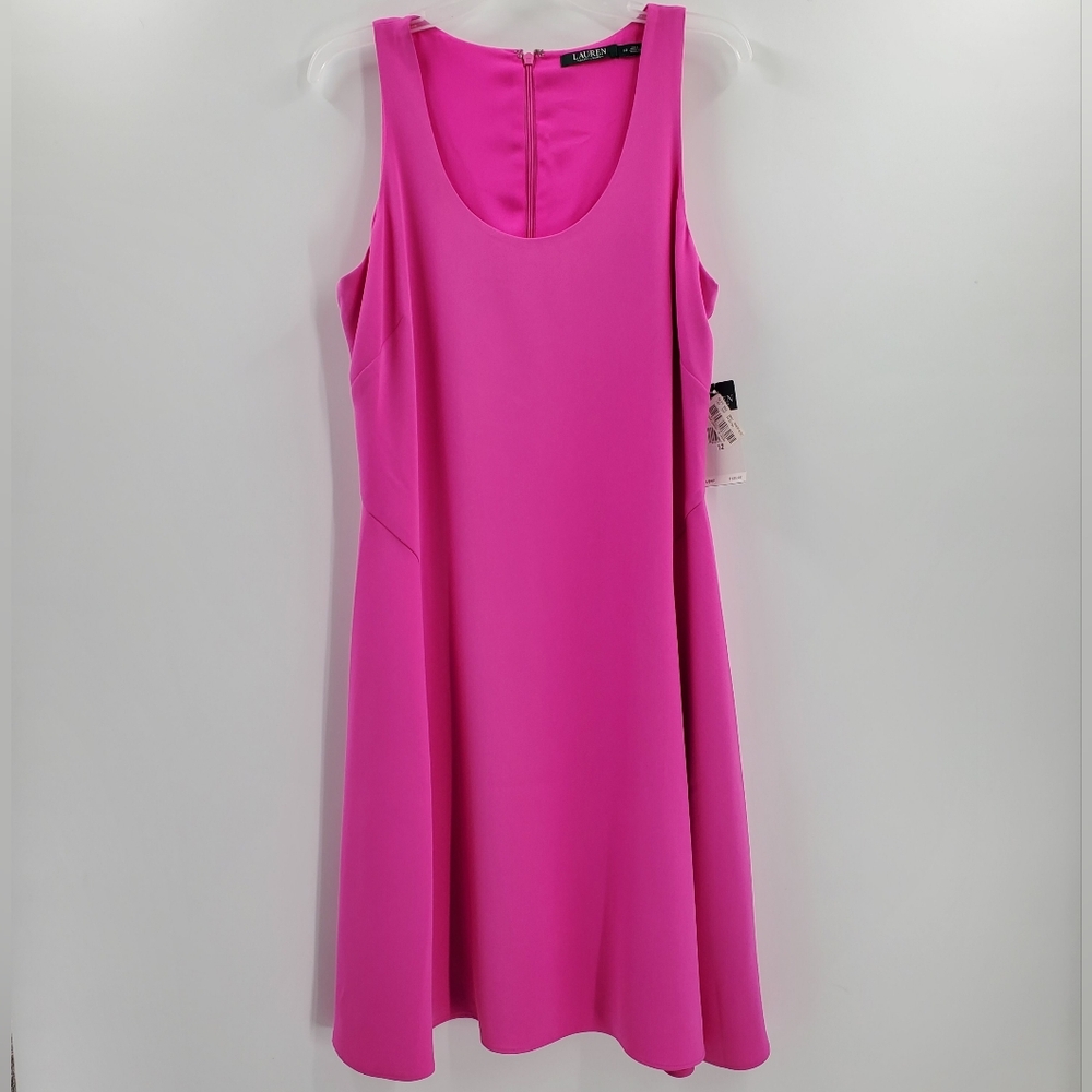 Women's Ralph Lauren Pink Sleeveless Dress Size 12 NEW
